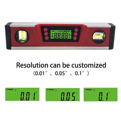 DL136 دقة عالية 10 بوصة شاشة LCD الرقمية الألومنيوم مستوى الروح الإلكترونية مع المغناطيس المزود
