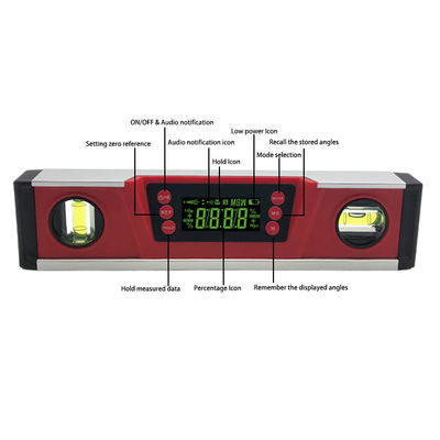 DL135 ضوء كبير أخضر مشرق LED مستوى رقمي مستوى كهربائي IP54 الغبار والماء المقناطيس القوية مستوى الروح المزود