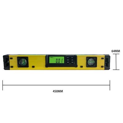 DL400 18 بوصة مستوى كهربائي IP54 الغبار والماء المقناطيس القوية مستوى الروح مع فقاعات 2 المزود