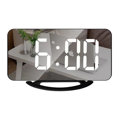 TS-8201 LED Mirror Alarm Clock Digital USB Table Snooze Clocks Wake Up الضوء القابل للتعديل جهاز توقيت الكمبيوتر الكبير المزود