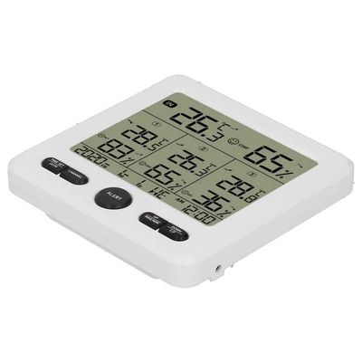 TS-6210 3 في 1 الحرارة الداخلية اللاسلكية للخارج لمحطة الطقس الحرارة الطقسية الرقمية مع تقويم الساعة المزود