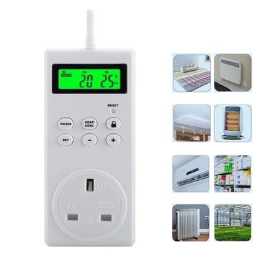 TS-3000 الحرارة اللاسلكية LCD توقيت مفتاح المقبس قابل للبرمجة جهاز تحكم درجة الحرارة اللاسلكي المزود