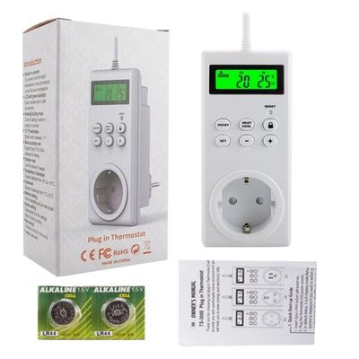 TS-3000 الحرارة اللاسلكية LCD توقيت مفتاح المقبس قابل للبرمجة جهاز تحكم درجة الحرارة اللاسلكي المزود