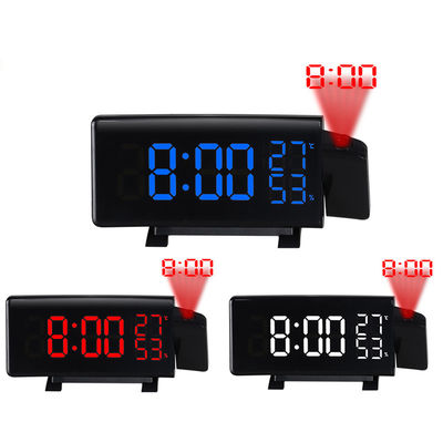 TS-5210 ساعات الإنذار الرقمية USB الساعة الإلكترونية الإسقاطية FM راديو حرارة للمنزل غرفة نوم ديكور الطاولة المزود