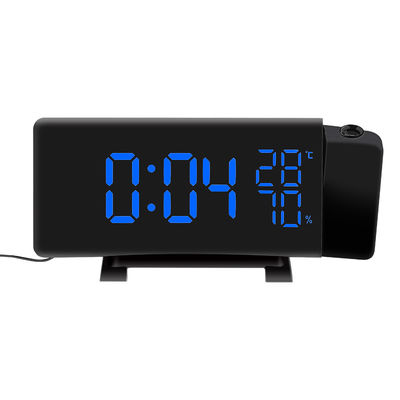 TS-5210 ساعات الإنذار الرقمية USB الساعة الإلكترونية الإسقاطية FM راديو حرارة للمنزل غرفة نوم ديكور الطاولة المزود