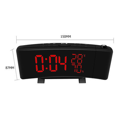 TS-5210 ساعات الإنذار الرقمية USB الساعة الإلكترونية الإسقاطية FM راديو حرارة للمنزل غرفة نوم ديكور الطاولة المزود