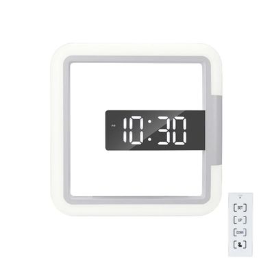 TS-S28 RGB LED رقمية مربع ساعة الحائط الحرارة الهاوية التصميم الحديث ساعات الإنذار الملونة للتزيين المنزلي المزود