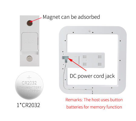 TS-S28 RGB LED رقمية مربع ساعة الحائط الحرارة الهاوية التصميم الحديث ساعات الإنذار الملونة للتزيين المنزلي المزود