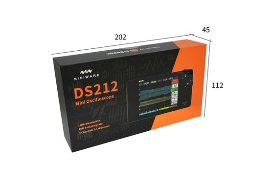 DS212 ميني DSO 10MSa/s 1MHZ 2 قناة المحمولة المحمولة رقمية التخزين المذبذب المزود