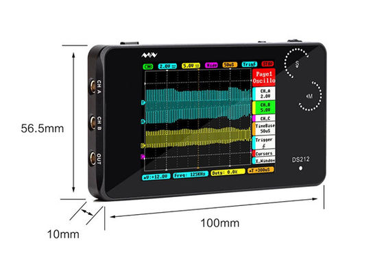 DS212 ميني DSO 10MSa/s 1MHZ 2 قناة المحمولة المحمولة رقمية التخزين المذبذب المزود