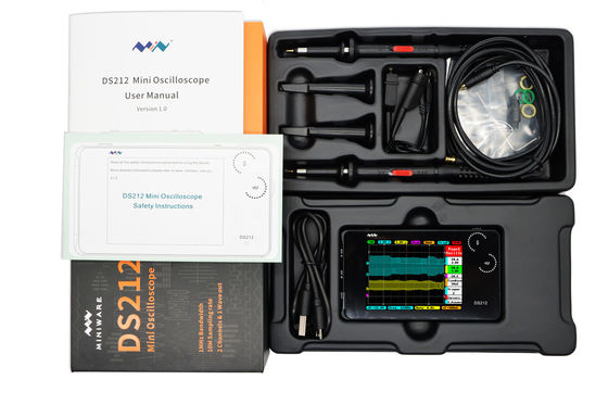 DS212 ميني DSO 10MSa/s 1MHZ 2 قناة المحمولة المحمولة رقمية التخزين المذبذب المزود