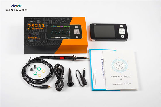 DS211 ميني 2.8 &quot; قناة 2 1MSa/s عرض النطاق الترددي الرقمي 200 كيلو هرتز أوسيلوسكوب للأجهزة الإلكترونية المزود