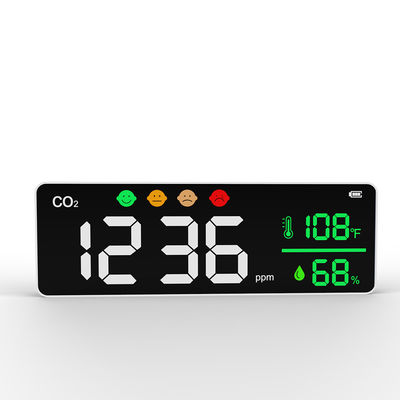 DM1306 كاشف ثاني أكسيد الكربون اللاسلكي Medidor CO2 رطوبة جدار مراقبة جودة الهواء مع وظيفة الإنذار المزود