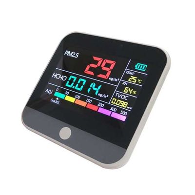 DM306 في 1 كشف تحليل جودة الهواء شاشة LCD عرض درجة الحرارة الرطوبة PM2.5 / HCHO / TVOC مقياس جودة الهواء المزود