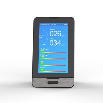 DM73A 4.3 بوصة TFT LED شاشة رقمية ليزر محمول PM2.5 PM1.0 PM10 دراسة الحرارة والرطوبة HCHO TOVC AQI المزود