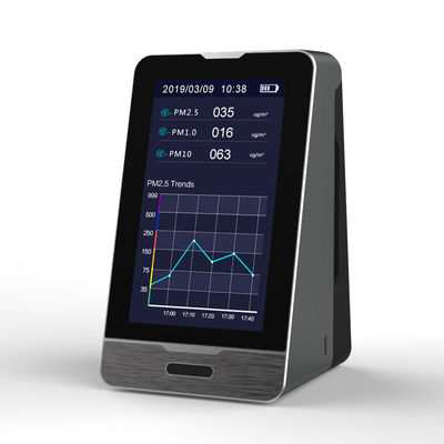 DM73A 4.3 بوصة TFT LED شاشة رقمية ليزر محمول PM2.5 PM1.0 PM10 دراسة الحرارة والرطوبة HCHO TOVC AQI المزود