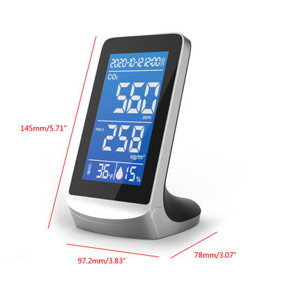 DM72D 4.3 &quot; الشاشة مراقبة جودة الهواء الرقمية PM2.5 درجة الحرارة رطوبة مراقبة الكاشف تحت الحمراء NDIR كاشف المزود