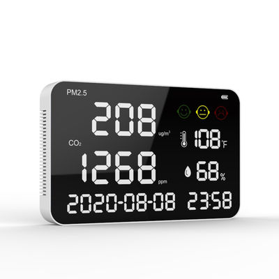 DM1307 متعدد الوظائف الحائطية الشاشة الكبيرة مراقبة جودة الهواء كاشف غاز PM2.5 كاشف ثاني أكسيد الكربون المزود