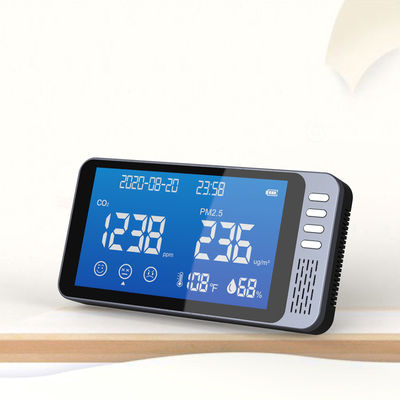 DM129 الشاشة LED الموجودة على الحائط PM2.5 درجة الحرارة الرطوبة الأشعة تحت الحمراء (NDIR) كاشف ثاني أكسيد الكربون 400-5000ppm المزود