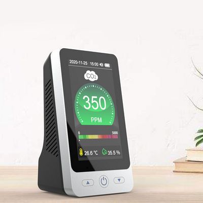 DM128 4.3 بوصة LCD ثاني أكسيد الكربون كاشف درجة حرارة الرطوبة CO2 متر مراقبة جودة الهواء الداخلي المزود