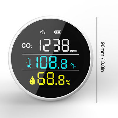 DM1305 400 ~ 5000ppm نطاق الكشف عن ثاني أكسيد الكربون CO2 مقياس درجة الحرارة رطوبة كاشف الهواء المنزلي الذكي المزود