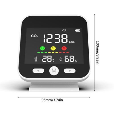 DM89 400 ~ 5000ppm كاشف ثاني أكسيد الكربون نطاق كاشف غاز ثاني أكسيد الكربون الذكي كاشف درجة الحرارة رطوبة كاشف مراقب جودة الهواء المزود