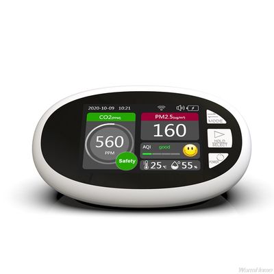كاشف كمية ثاني أكسيد الكربون DM125 WiFi PM2.5 PM1.0 PM10 مؤشر جودة الهواء AQI درجة الحرارة الرطوبة مراقب جودة الهواء المزود