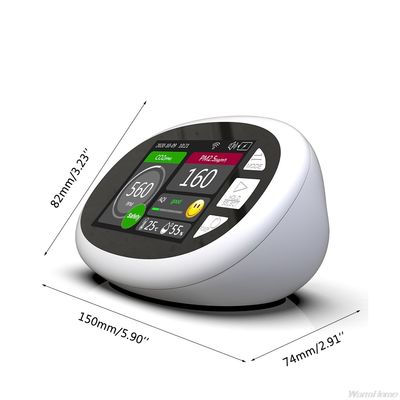 كاشف كمية ثاني أكسيد الكربون DM125 WiFi PM2.5 PM1.0 PM10 مؤشر جودة الهواء AQI درجة الحرارة الرطوبة مراقب جودة الهواء المزود