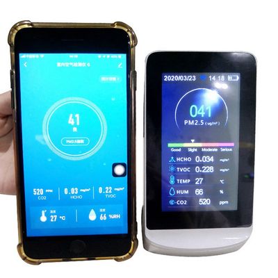 DM72B WIFI مراقبة جودة الهواء C02 مقياس غاز ثاني أكسيد الكربون HCHO TVOC PM2.5 PM1.0 PM10 تحليل درجة الحرارة والرطوبة المزود