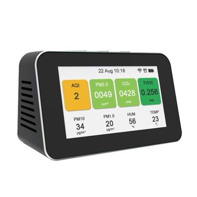 DM601 كاشفة LCD متعددة الوظائف كاشف جودة الهواء PM2.5 PM1.0 PM10 كوكب ثاني أكسيد الكربون كاشف جزيئات TVOC المزود