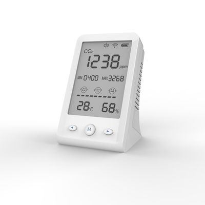 DM77B شاشة LCD عرض 400-5000 ppm CO2 مقياس درجة الحرارة رطوبة كاشف جودة الهواء المزود