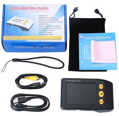 YS008 3.5 بوصة شاشة LCD 2X-25X زيوم مكبر رقمي محمول لمساعدات القراءة منخفضة الرؤية المزود