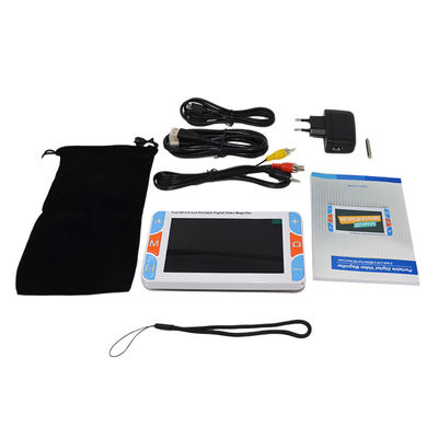 RS500S المحمول 5 &quot; 3X-48X LCD 800X480 مكبر فيديو رقمي مساعد للقراءة لضعف الرؤية تشغيل كابل USB على الكمبيوتر المزود