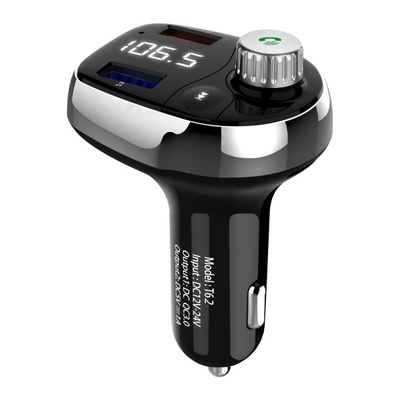 T62 QC3.0 الشحن السريع مصباح سيجارة السيارة مغلق MP3 Player شاحن ذكي متعدد الوظائف المزود