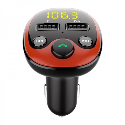 BT21B شاحن السيارة MP3 الموسيقى U Disk الهاتف اللاعب الحر اليدين جهاز إرسال FM المزود