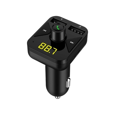 BT16 مشغل MP3 للسيارة جهاز إرسال FM جهاز استقبال مزدوج USB شاحن سيارات متعدد الوظائف المزود
