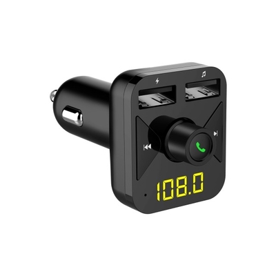 BT16 مشغل MP3 للسيارة جهاز إرسال FM جهاز استقبال مزدوج USB شاحن سيارات متعدد الوظائف المزود